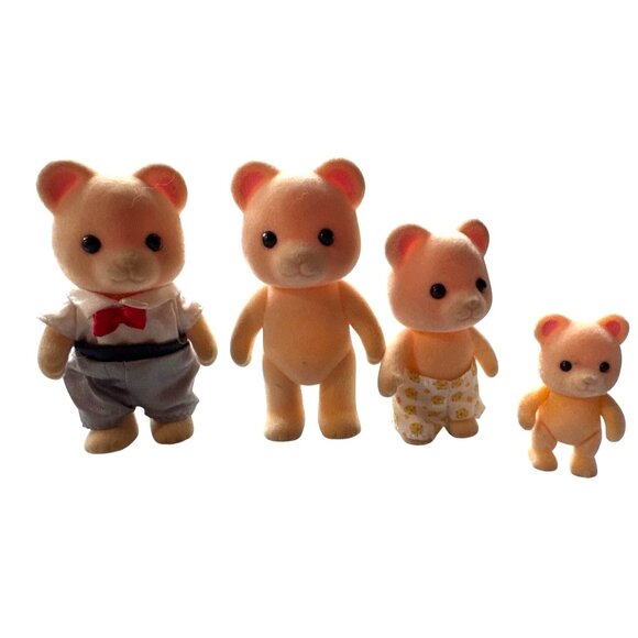 VTG Calico Critters Sylvanian Bear FAMILY Family ADORABLE Calico Critters Sylvan - Picture 1 of 4